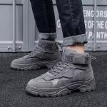 KCM-Men's British-Style High-Top Work Boots Fashion Riding Ankle Boots for Casual Trendy Outfits Chelsea Shoes Men Cowboy Boots
