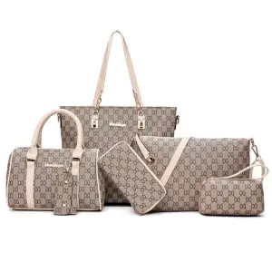 6pcs Underarm Bag Luxury Designer Women Shopper Ladies Hand Bag Handbag Tote Bag Multi Piece Set Women's Multi-piece Bag Handbag