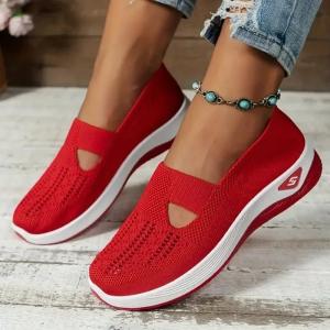 Women's Sneakers Breathable Casual Shoes Summer Soft Sole Orthopedic Shoes Lightweight Slip on Walking Shoe Non Slip Flat Shoes