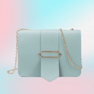 Mini Crossbody Bag for Women - PU Leather Phone Purse with Adjustable Gold Chain