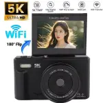 KCM-75MP Digital Camera 180° Flip Screen For Photography 5K 18X Digital Zoom Vintage Vlog Video Recorder For YouTube Selfile WiFi