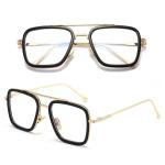 KCM-Retro Vintage Designer Steam Punk Pilot Sunglasses Iron Man 3 TONY Stark Sun Glasses Men Gothic Rossi Coating