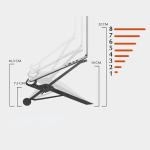 KCM-Portable Folding Laptop Stand Adjustable Laptop Notebook Gaming Laptop Holder Stand Desktop Laptop Notebook Support Bracket