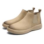 KCM-Men's Spring and Autumn Martin Boots Men's Martin Chelsea Boots Leather Boots Men's Shoes Plush Fashion Boots