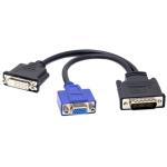 KCM-20CM DMS-59 to DVI vga Cable DMS59 Splitter DMS 59 male to 1 x DVI 24+5 DVI-I & 1x VGA female Monitor adapter Splitter Y Cable