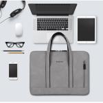 KCM-Laptop Bag 13 14 15 15.6 inch Handbag Women Notebook Bag For Macbook Pro Air 13 Case Xiaomi Asus PU Leather Luxury Computer Bag