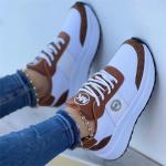 Women Wedges Sneakers Lace-Up Breathable Sports Shoes Casual Platform Female Footwear Ladies Vulcanized Shoes