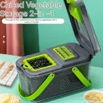 KCM-A Set Of 22-Piece Vegetable Cutter, Multifunctional Fruit Vegetable Cutter, Manual Food Grater, Container Vegetable Cutter