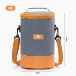 KCM-Extra Large Cylinder Insulated Lunch Box Inner Aluminium Foil Lunch Box Portable Round Insulated Bag Work Meal Insulation