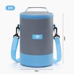 KCM-Extra Large Cylinder Insulated Lunch Box Inner Aluminium Foil Lunch Box Portable Round Insulated Bag Work Meal Insulation