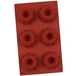 KCM-6 Holes Swirl Hollow Cup Shape Silicone Chocolate Candy Cake Ice Cube Moulding Soap Mold Mould