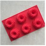KCM-6 Holes Swirl Hollow Cup Shape Silicone Chocolate Candy Cake Ice Cube Moulding Soap Mold Mould