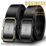 KCM-Luxury Leather Casual Belts for Men Strap Male Metal Automatic B Buckle Fashion Belt