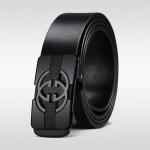 KCM-Luxury Leather Casual Belts for Men Strap Male Metal Automatic B Buckle Fashion Belt