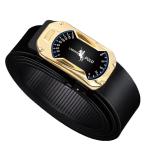 KCM-Luxury Leather Casual Belts for Men Strap Male Metal Automatic B Buckle Fashion Belt