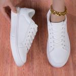 KCM-New white shoes, ladies' high-end casual shoes, leather sports shoes, skateboarding shoes, sports shoes