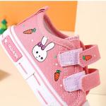 KCM-New breathable cartoon canvas shoes for girls in spring, casual denim princess shoes, trendy sports shoes