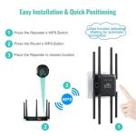 KCM-Portable 8-Antenna WiFi Extender 300M Signal Amplification WiFi Booster Wireless Repeater Home