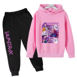 KCM-Kpop Demon Hunters Kids New Fashion Cartoon Print 2pcs Hoodie+Pants Sportsuits Casual Outfits Clothes For 2-13 Years Boys Girls