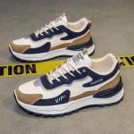 KCM-Men's Casual Sport Shoes Leather Upgraded Spring New Style Waterproof Non-slip Work Shoes Breathable Low Top Rubber Sole