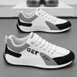 KCM-Men's Casual Running Shoes Soft Bottom Flat Bottom Fashionable Sports Shoes Comfortable Breathable Low Cut Slip-On Sneakers