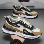 KCM-Men's Casual Sport Shoes Leather Upgraded Spring New Style Waterproof Non-slip Work Shoes Breathable Low Top Rubber Sole