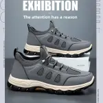 KCM-Men Hiking Shoes 2026 Spring Summer Breathable Mesh Sneakers Outdoor Footwear Walking Shoes Elastic Band Male Climbing Shoe