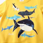 KCM-Little maven Spring and Autumn Baby Boys New Fashion Luminous Tops Cotton Shark Thick Shirt for Kids 2-7 year