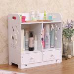 DIY desktop cosmetics storage rack box bathroom dresser wood sundries shelf small storage cabinet Multiple layers