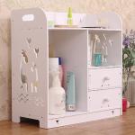 DIY desktop cosmetics storage rack box bathroom dresser wood sundries shelf small storage cabinet Multiple layers