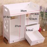 DIY desktop cosmetics storage rack box bathroom dresser wood sundries shelf small storage cabinet Multiple layers