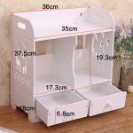 DIY desktop cosmetics storage rack box bathroom dresser wood sundries shelf small storage cabinet Multiple layers