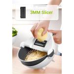 10 in 1 Multifunction Magic Rotate Vegetable Cutter Slicer With Drain Basket Veggie Fruit Shredder Grater Tools Kitchen Gadgets
