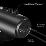 KCM-USB Condenser Microphone for Computer USB PC Microphone Mic Stand POP Filter to Gaming Streaming Podcasting Recording Headphone
