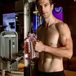 KCM-Oversized ton ton bucket cup gradient fashion sports fitness water bottle large capacity 2200ml