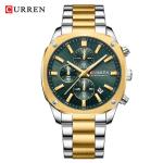 KCM-CURREN 8490 Men's Square Multi-function Watch Calendar Six-pin Waterproof Business Men's Watc