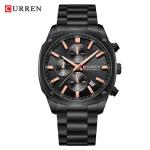 KCM-CURREN 8490 Men's Square Multi-function Watch Calendar Six-pin Waterproof Business Men's Watc