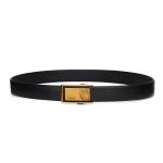 KCM-Men's Top Grain Leather Automatic Buckle Belt High Grade Fashion Casual Classic Waist Belt for Middle Young Adults