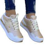 Women's oversized sneakers autumn and winter new lace up plaid lace up thick soles 2023 new