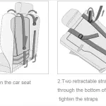 Child Safety Seat Mat for 6 Months To 12 Years Old Breathable Chairs Mats Baby Car Seat Cushion Adjustable Stroller Seat Pad