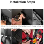 Child Safety Seat Mat for 6 Months To 12 Years Old Breathable Chairs Mats Baby Car Seat Cushion Adjustable Stroller Seat Pad