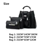 KCM-Fashion Women Bags Set 3pcs Mother Bag Large Casual Bags Leather Female Shoulder Bag Ladies Brand Bag Single Shoulder Bag
