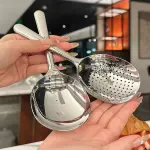 Shared vegetable spoon Household flour spoon Stainless steel short handled large round soup spoon Kitchen supplies