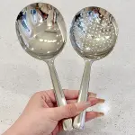 Shared vegetable spoon Household flour spoon Stainless steel short handled large round soup spoon Kitchen supplies