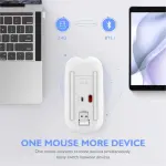 KCM-LED Wireless Mouse USB Rechargeable Bluetooth-compatible RGB Mouse Silent Ergonomic Mouse With Backlight For Laptop PC ipad