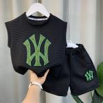 KCM-Baby vest handsome two-piece set summer new medium-sized boys and girls Korean version online celebrity thin sports suit tide