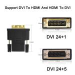 KCM-DVI 24 1 & 24 5 Male to HDMI Female Converter HDMI To DVI Adapter