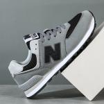 KCM-Men Mesh Casual Sports Shoes Spring New Fashion Mesh Breathable Couple Low Cut Versatile Korean Running Dark Gray Casual Shoes