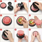 KCM-1 Set, Suitable for RV Kitchen, Non-stick Hamburger Machine, Meat Pie Machine Mold, Suitable for Meat Milk Cheese Vegetables