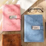 KCM-200 Pages A5 Retro Password Book With Lock Diary Thickened Creative Hand Ledger Student Notepad Stationery Notebook Binder